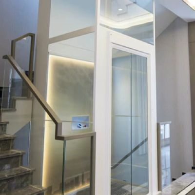 Ανεβάστρο καμπίνας μονοφασικού αλουμινίου από κράμα με μεγάλα κύλινδροι μήκους 2,9 μέτρων και αυτόματη πόρτα